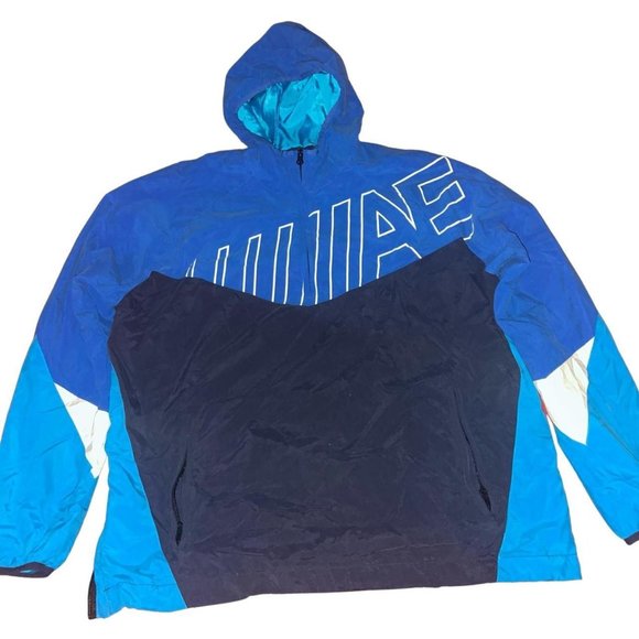 Vintage Other - American Eagle Blue Colorblock Windbreaker Hoodie Mens XL